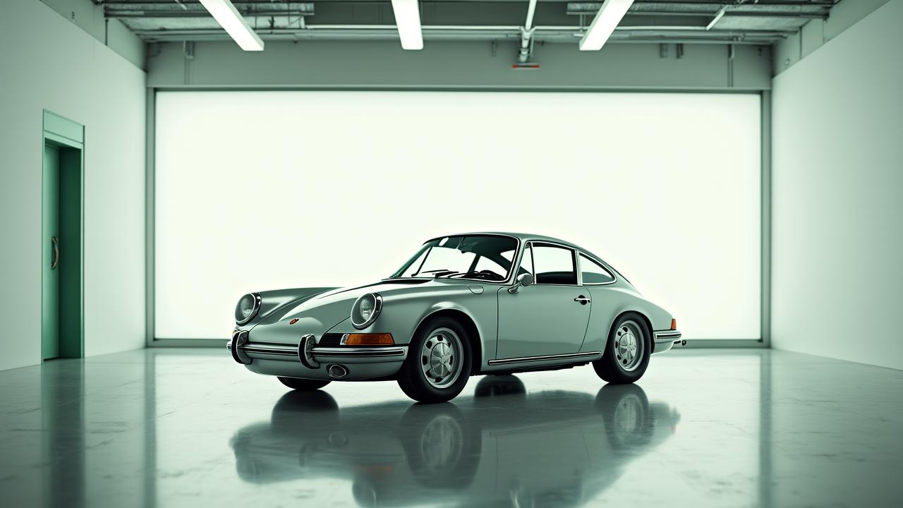 Classic car in a pristine, climate-controlled storage suite